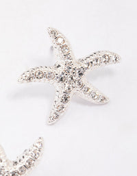 Silver Starfish Stud Earrings - link has visual effect only