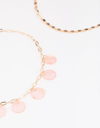 Gold Genuine Shell Butterfly Anklets 3-Pack - link has visual effect only