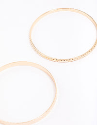 Gold Woven Bangle 3-Pack - link has visual effect only