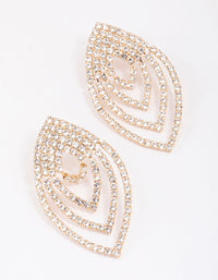 Gold Layered Marquise Drop Earrings - link has visual effect only