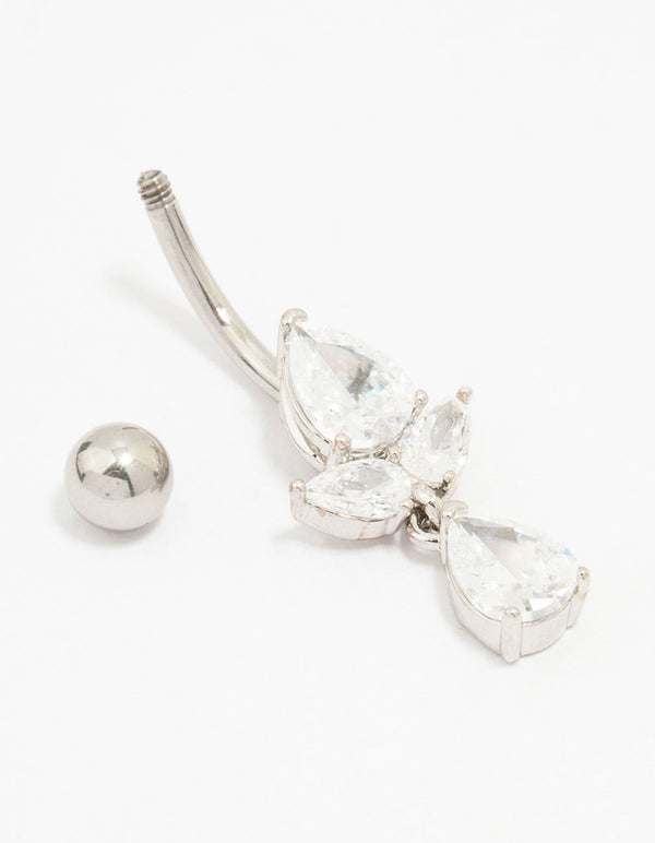 Surgical Steel Pear-Shape Drop Belly Piercing