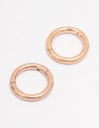 Rose Gold Plated Surgical Steel Sleeper Hoop Earrings 5mm - link has visual effect only