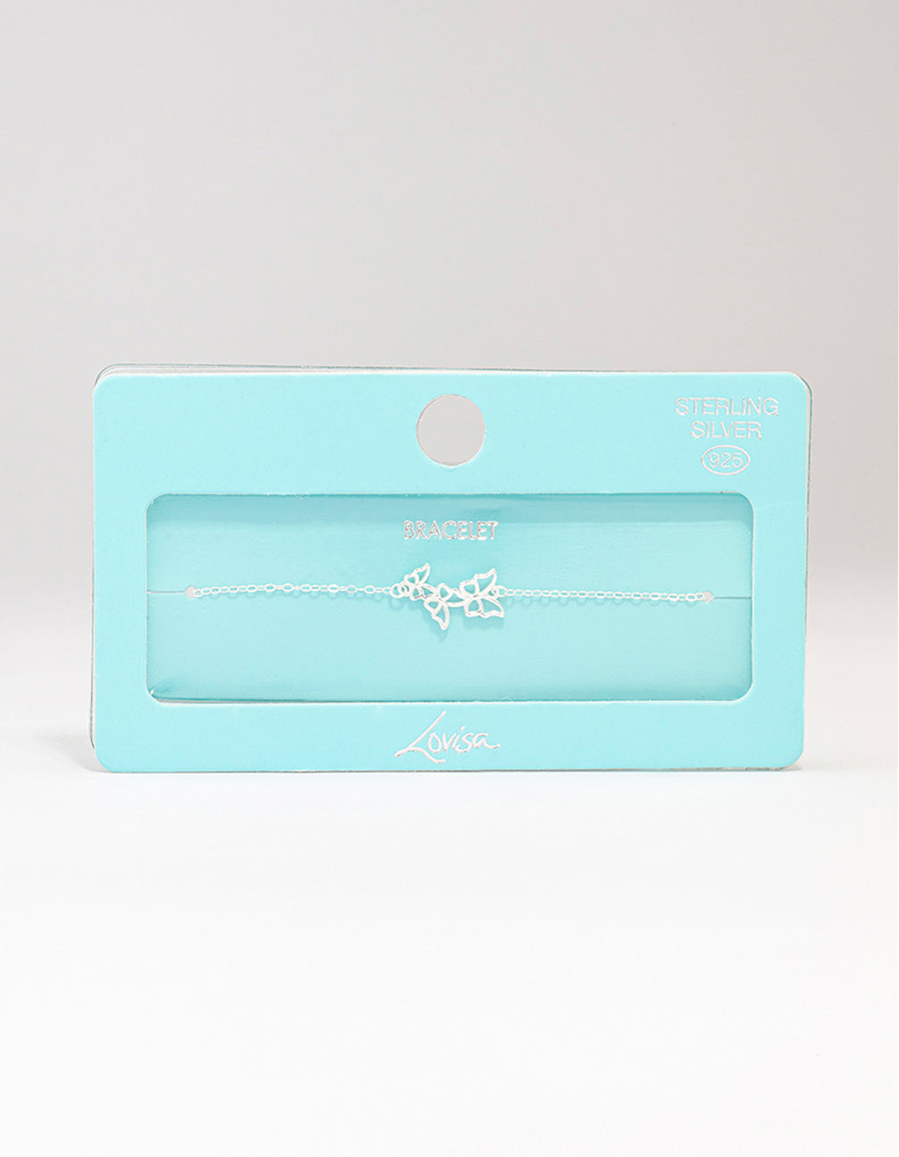Sterling Silver Butterfly Chain Bracelet
