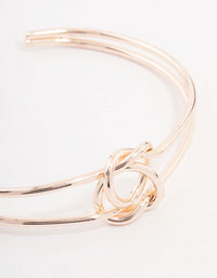 Rose Gold Pretzel Open Wrist Cuff - link has visual effect only