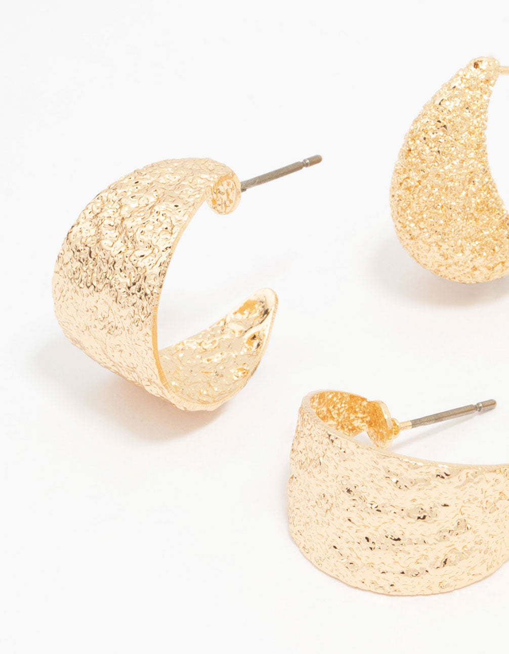 Gold Mixed Teardrop & Hoop Earring Pack
