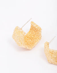 Gold Hammered Small Hoop Earrings - link has visual effect only