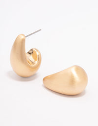 Gold Large Smooth Teardrop Earrings - link has visual effect only