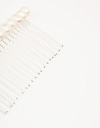 Silver Plated Classic Freshwater Pearl Hair Comb - link has visual effect only