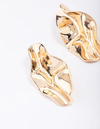 Gold Wrapped Statement Stud Earrings - link has visual effect only