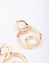 Gold Wrapped Circle Drop Earrings - link has visual effect only