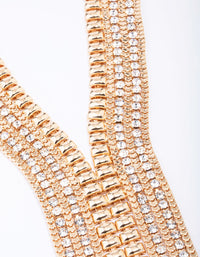 Gold Diamante Statement Necklace - link has visual effect only