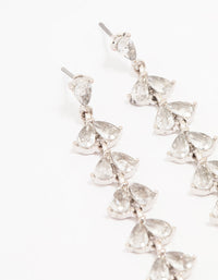 Silver Cubic Zirconia Drop Earrings - link has visual effect only