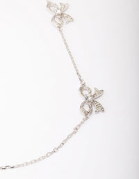 Silver Bow Chain Necklace - link has visual effect only