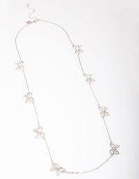 Silver Bow Chain Necklace - link has visual effect only
