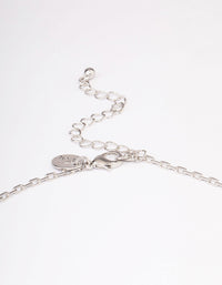 Rhodium Bow Chain Necklace - link has visual effect only