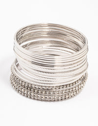 Silver Bangles Multipack - link has visual effect only