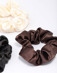 Neutral Satin Hair Scrunchie 3-Pack - link has visual effect only