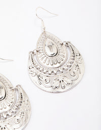 Antique Silver Teardrop Medium Drop Earrings - link has visual effect only