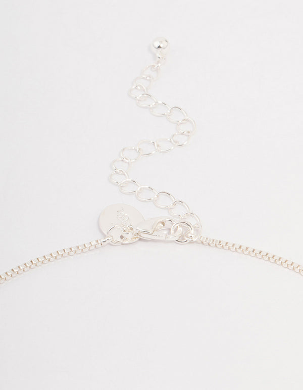 Silver Puffy Pear Jewellery Set