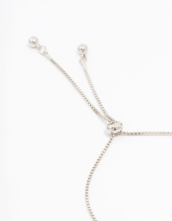 Silver Cubic Zirconia Toggle Bracelet