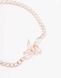 Rose Gold Cubic Zirconia Bracelet - link has visual effect only