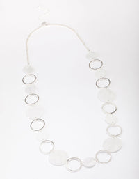 Silver Station & White Disc Necklace - link has visual effect only