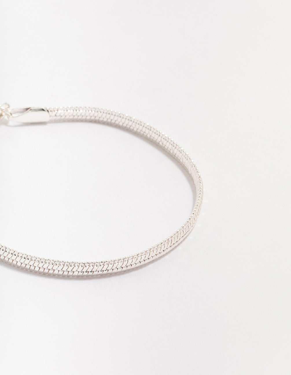 Silver Plated Brass  Snake Chain Bracelet