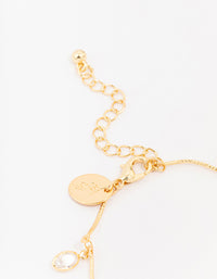 Gold Plated Brass Vine Crystal Charm Bracelet - link has visual effect only