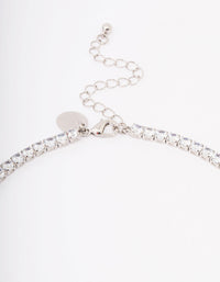 Silver Cubic Zirconia Snake Y-Shape Necklace - link has visual effect only