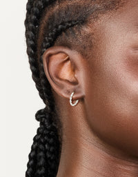 Surgical Steel Twisted Sleeper Hoop Earrings 10MM - link has visual effect only