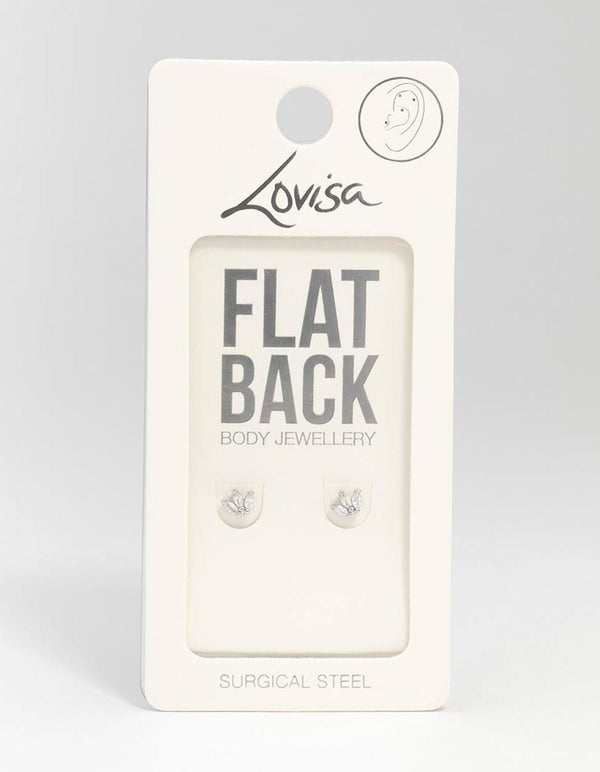 Surgical Steel Triangle Marquise Flat Back 2-Pack