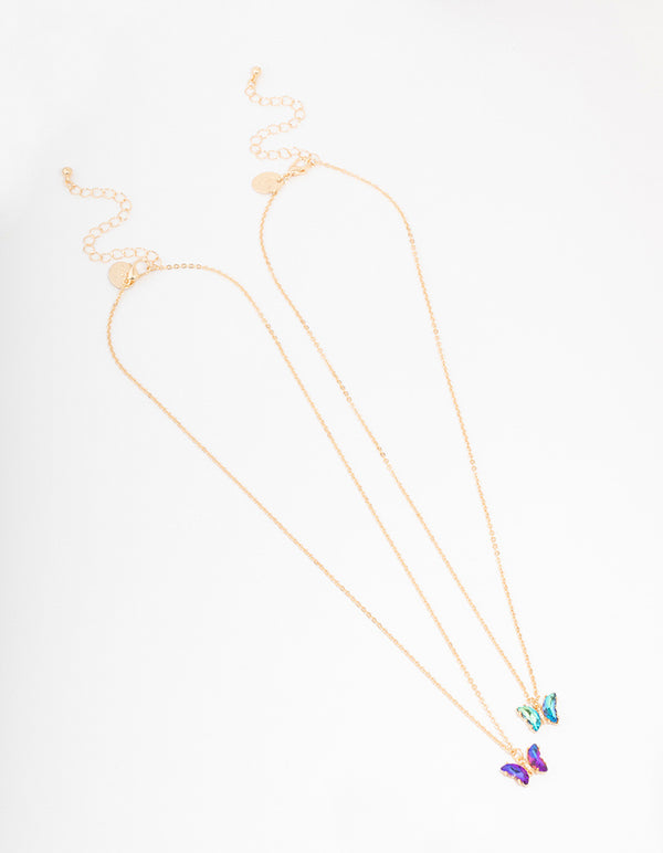 Gold Celestial Butterfly Necklace Pack