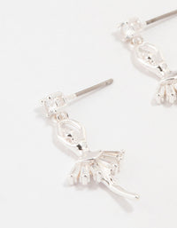 Silver Cubic Zirconia Ballerina Drop Earrings - link has visual effect only