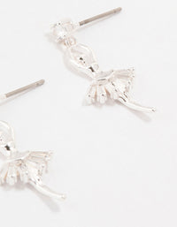 Silver Cubic Zirconia Ballerina Drop Earrings - link has visual effect only