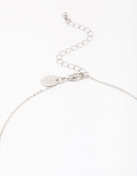 Rhodium Diamante Cross Pendant Necklace - link has visual effect only