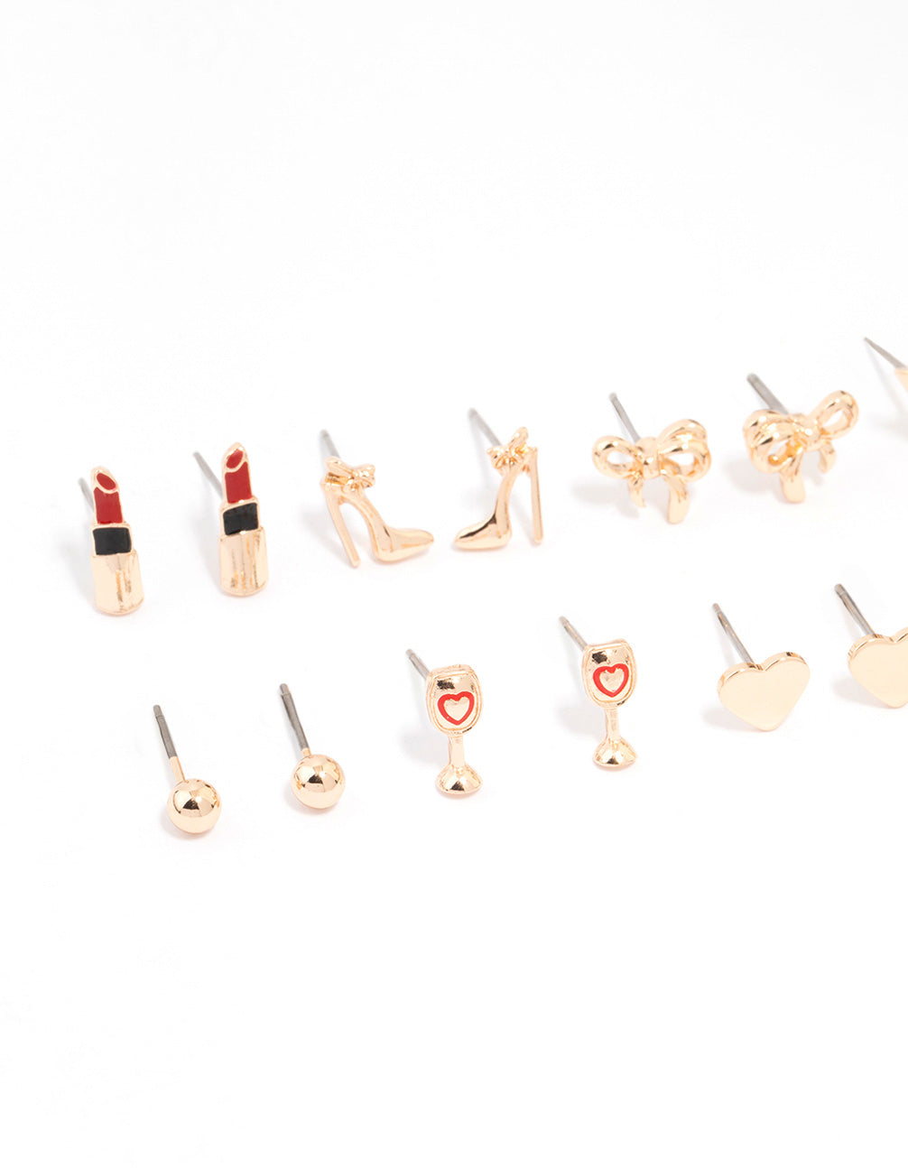 Gold Girls Night Out Earrings 8-Pack