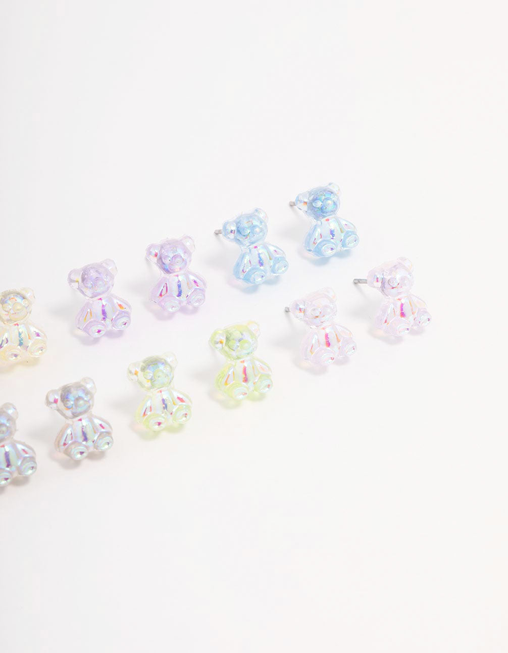 Silver Gummy Bear Earring 8-Pack