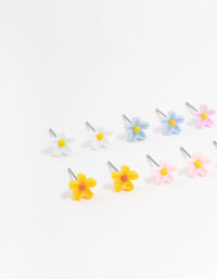 Silver Daisy Earrings 8-Pack - link has visual effect only