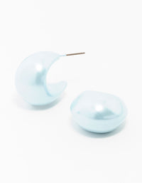 Blue Coated Bubble Hoop Earrings - link has visual effect only