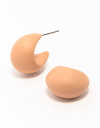 Orange Coated Bubble Hoop Earrings - link has visual effect only