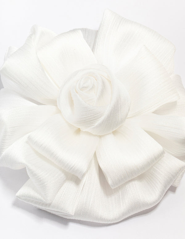 Crepe Folded Flower Clip