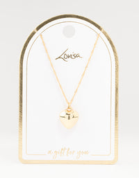 Gold Plated Heart Necklace - link has visual effect only