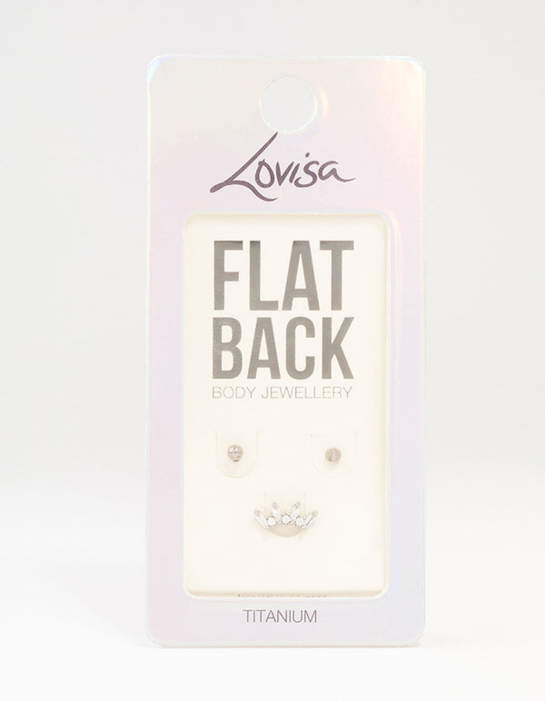 Titanium Marquise And Arrow Flat Back 3-Pack