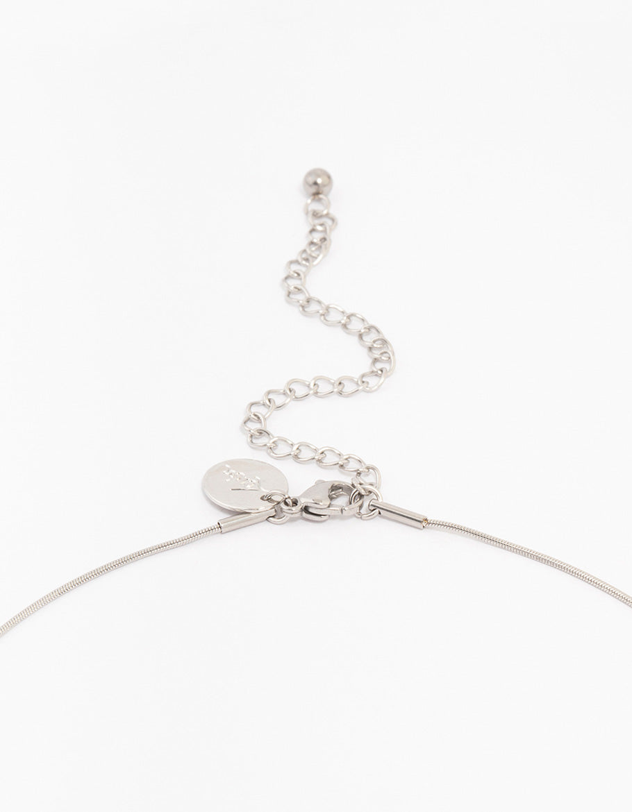 Waterproof Stainless Steel Classic Puff Heart Necklace