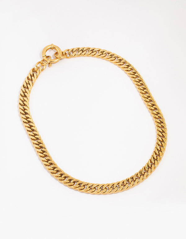 Waterproof Gold Plated Stainless Steel Chain Necklace