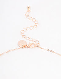 Rose Gold Plated Cubic Zirconia Pave Chunky Bow Necklace - link has visual effect only