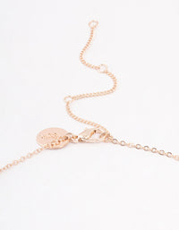 Rose Gold Plated Cubic Zirconia Dainty Star Drop Necklace - link has visual effect only