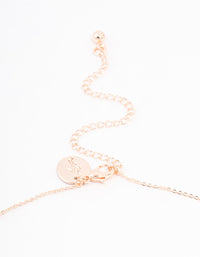 Rose Gold Plated Cubic Zirconia Pearl Flower Drop Necklace - link has visual effect only