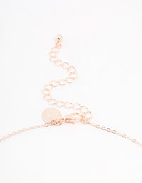 Rose Gold Plated Cubic Zirconia Baguette Heart Pendant Necklace - link has visual effect only