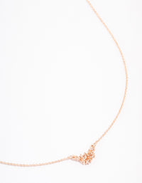 Rose Gold Plated Cubic Zirconia Mini Pear Cluster Necklace - link has visual effect only